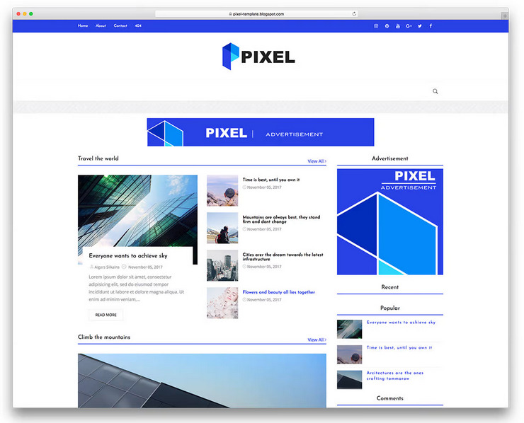Google Blogger Template